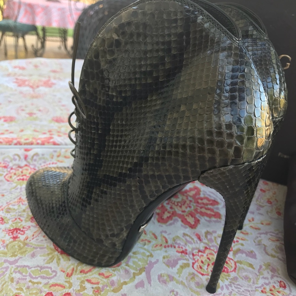 Gucci Python Lace-Up Booties - Picture 4 of 7